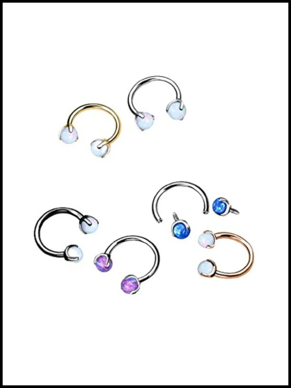 Internally Threaded Circular Horseshoe Barbell 16GA 316L Stainless Steel with